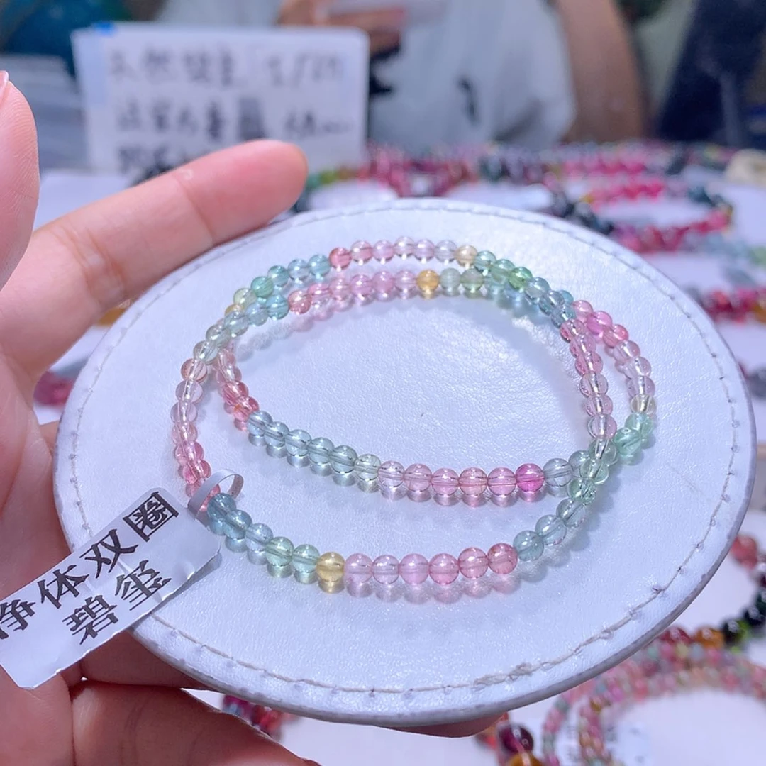 【闪购商品】未镶嵌手串碧玺3.9m净体