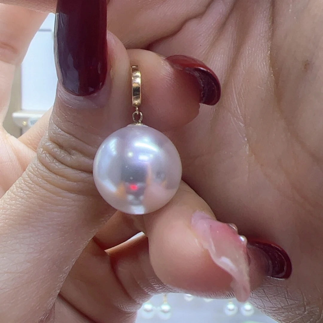 淡水珍珠颈饰18K金镶嵌