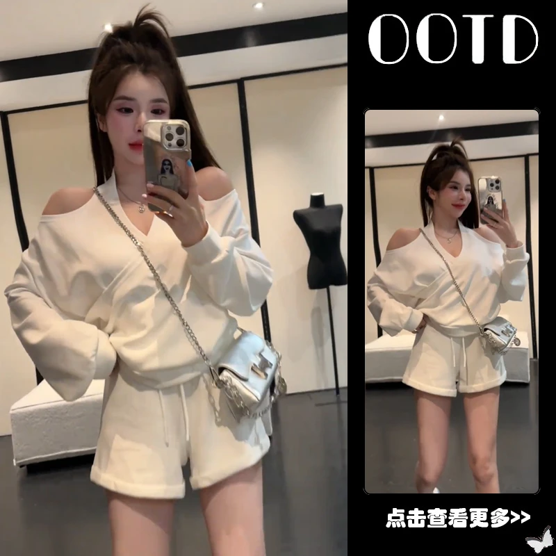 秋季穿搭一整套女装2025韩系新款学院风长袖衬衫高腰半身裙两件套
