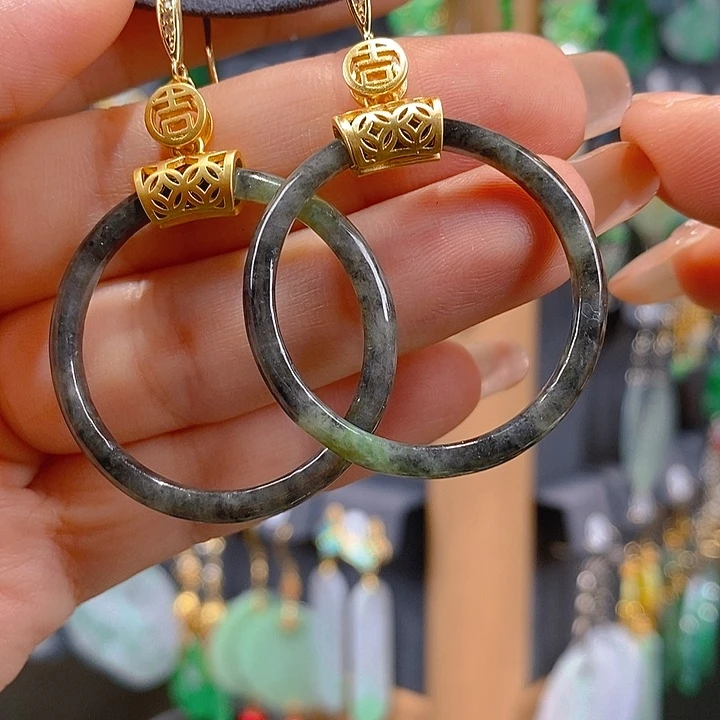 翡翠未镶嵌耳饰翡翠