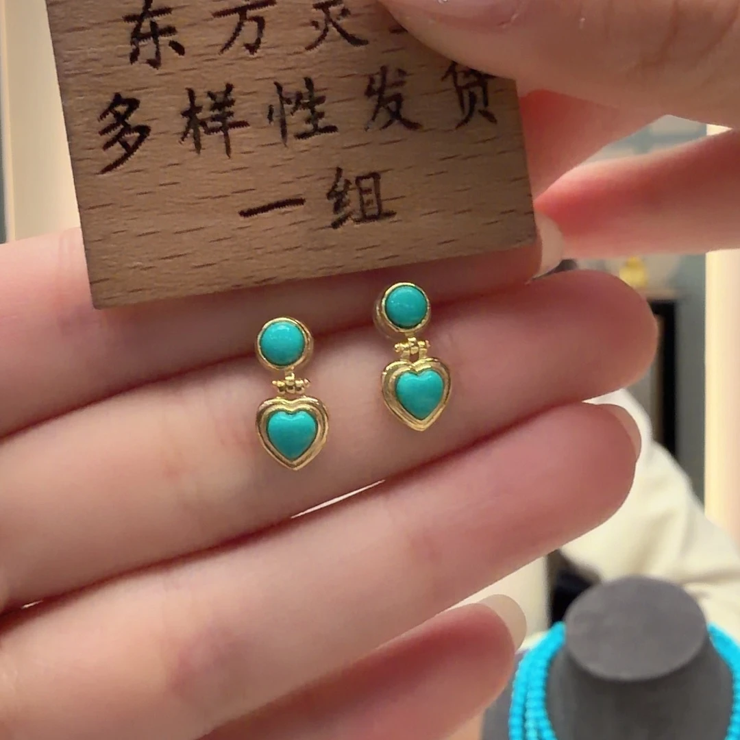 绿松石银S925镶嵌颈饰