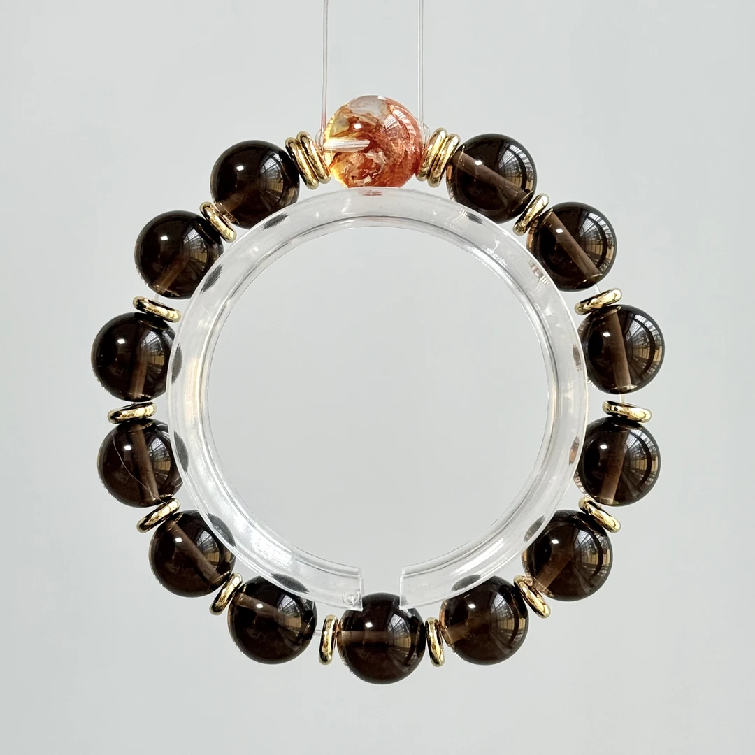 【微姐专属】高品纯天然茶水晶胶花设计款手串