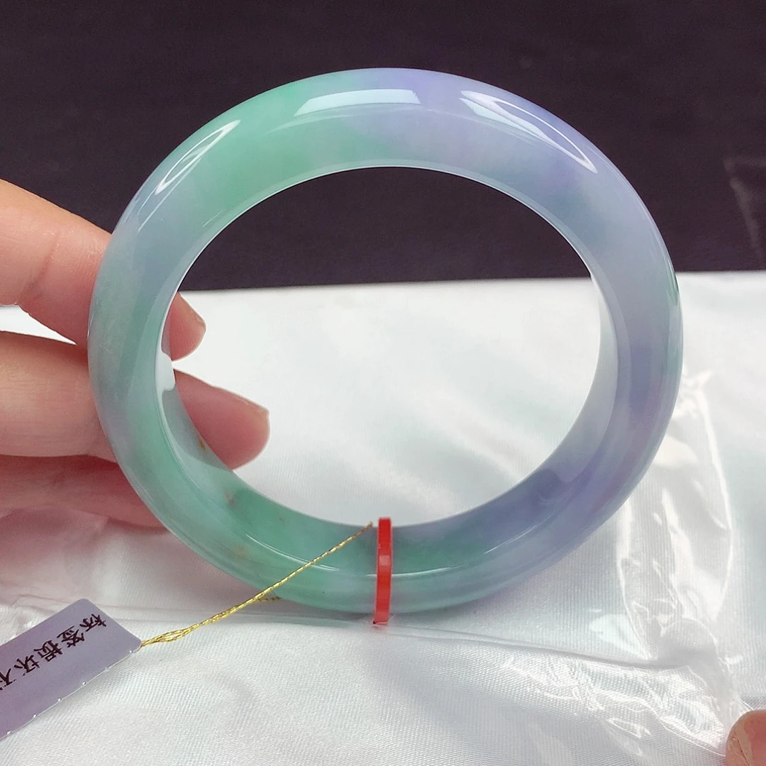 翡翠未镶嵌手镯55圈653