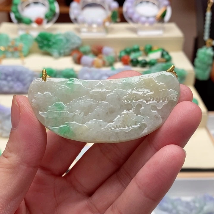 翡翠未镶嵌颈饰翡翠吊坠
