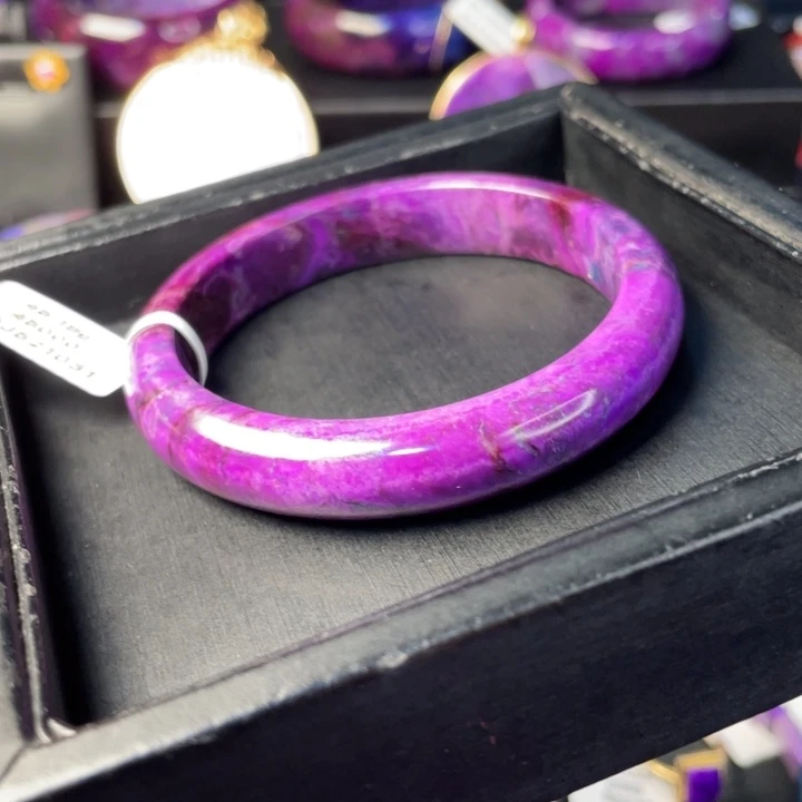 苏纪石（舒俱来）未镶嵌手镯满色皇家紫58.8