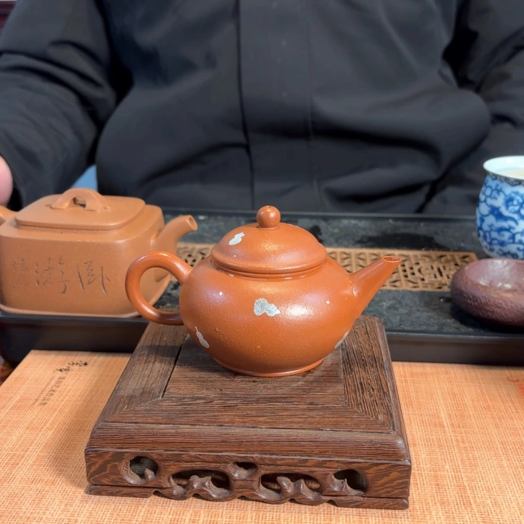 紫砂茶壶水平壶描金