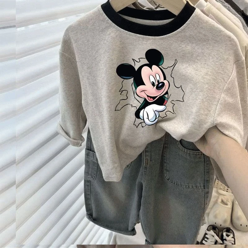 韩系宝宝T恤长袖纯棉百搭圆领可爱儿童新款女童卡通清仓上衣打底