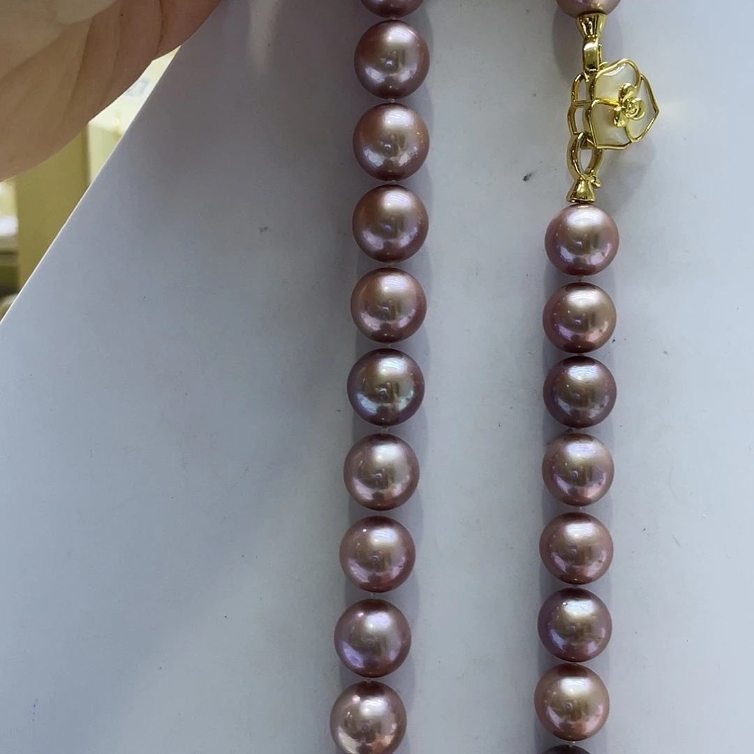 项链淡水珍珠银S925镶嵌