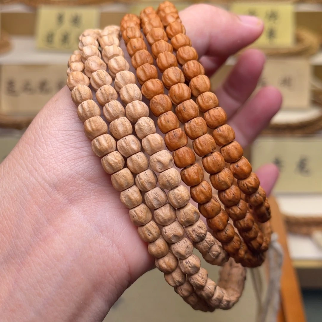 手串柏香籽/百香籽 粉油皮 莲花多棱顺6+