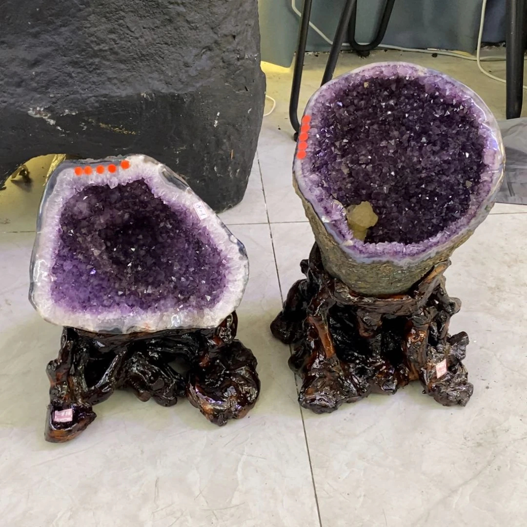 水晶摆件婷未镶嵌千**妖