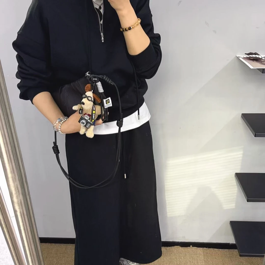 SHIJIU  【小设计】 羊皮皮 牛角可颂包包 肩带可调节