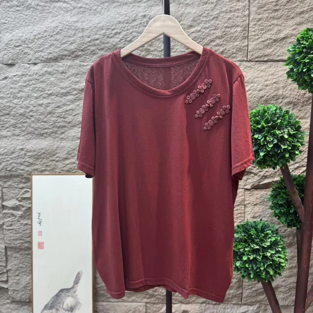 13337新款夏季休闲减龄印花宽松显瘦T恤