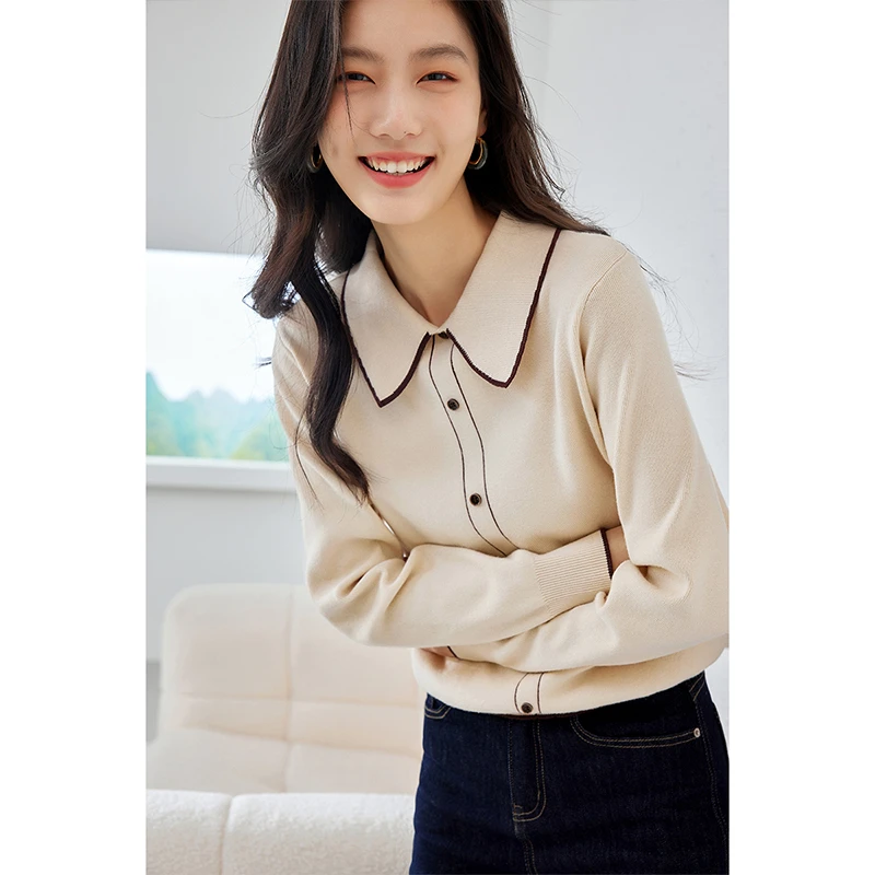 *针织衫女2025新款韩系穿搭上衣高级感毛衣气质显瘦72375