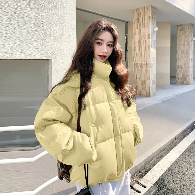 奶呼呼韩系羽绒服女2025冬季新款超好看小个子氛围感白鸭绒面包服