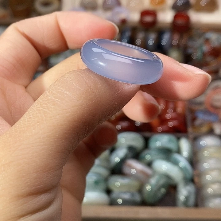 玛瑙/玉髓未镶嵌戒指A 23不退换港18内径18.3