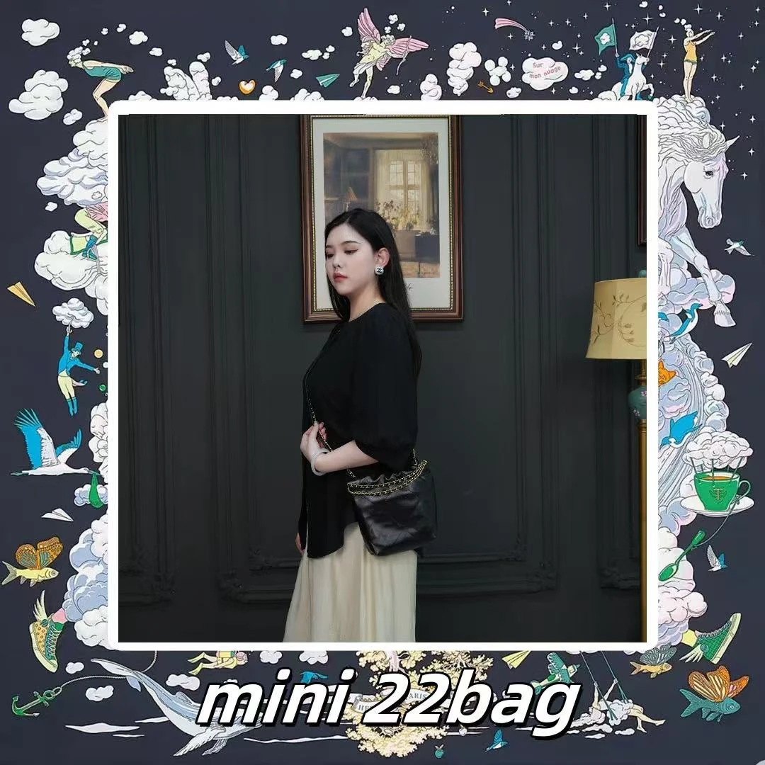 【香香mini垃圾袋22bag】全手工轻奢斜挎单肩手提高档经典女包