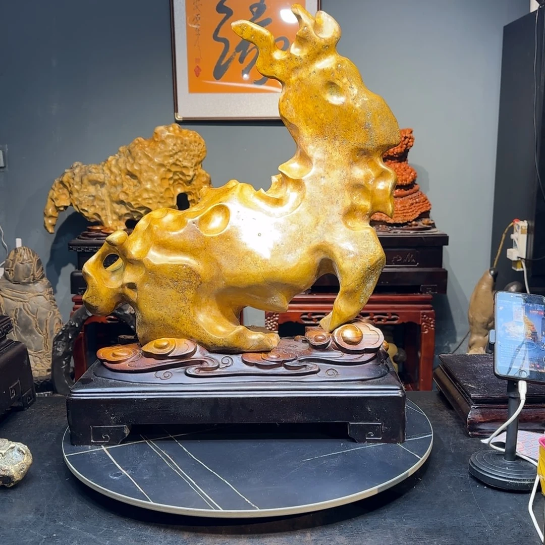 羊领头羊奇石摆件