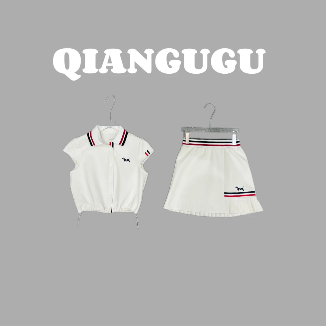 【甜心露珠】运动套头女装休闲夏季拼接百搭学院风套装TXLZ-012