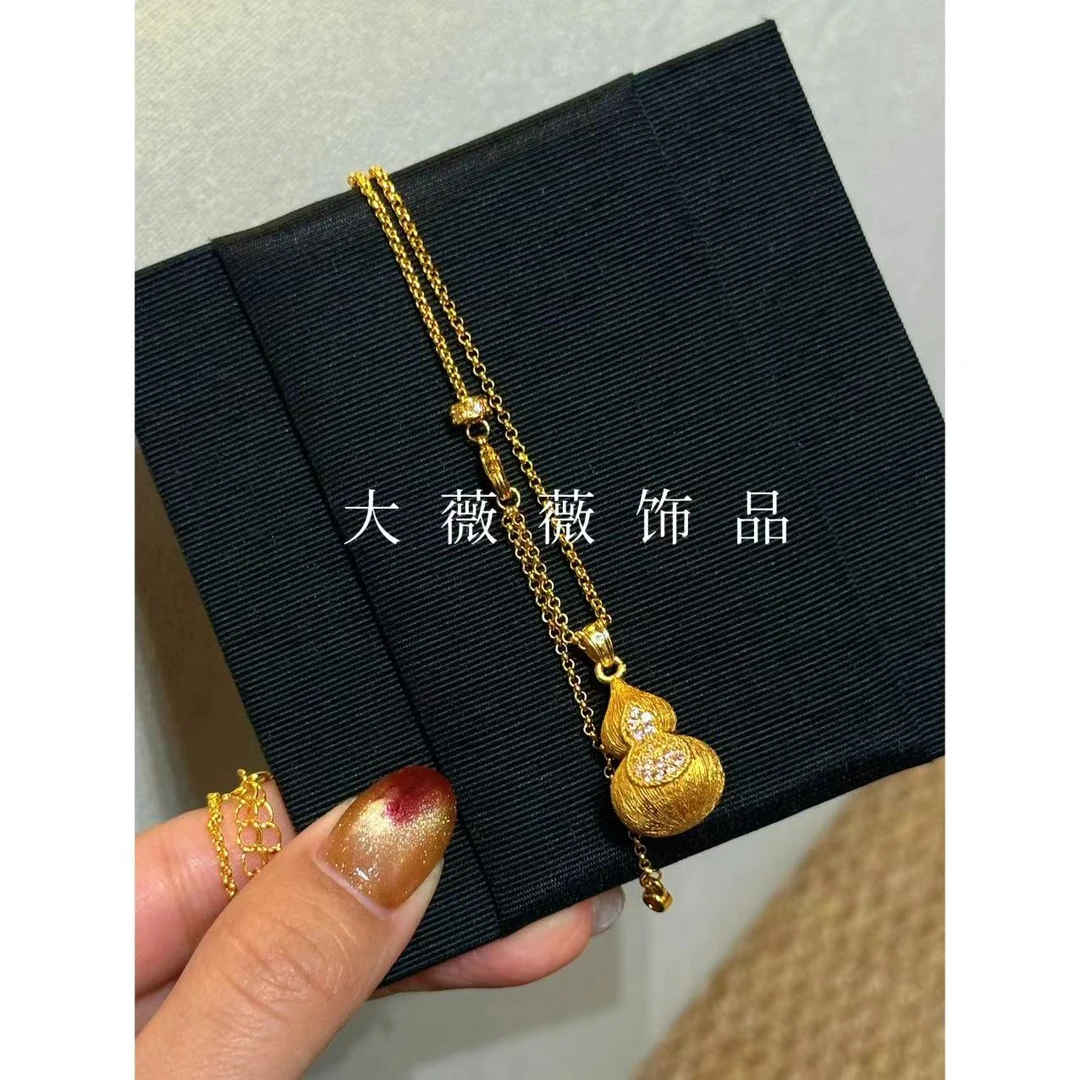 铜合金项链 拉丝葫芦流苏项链-5535