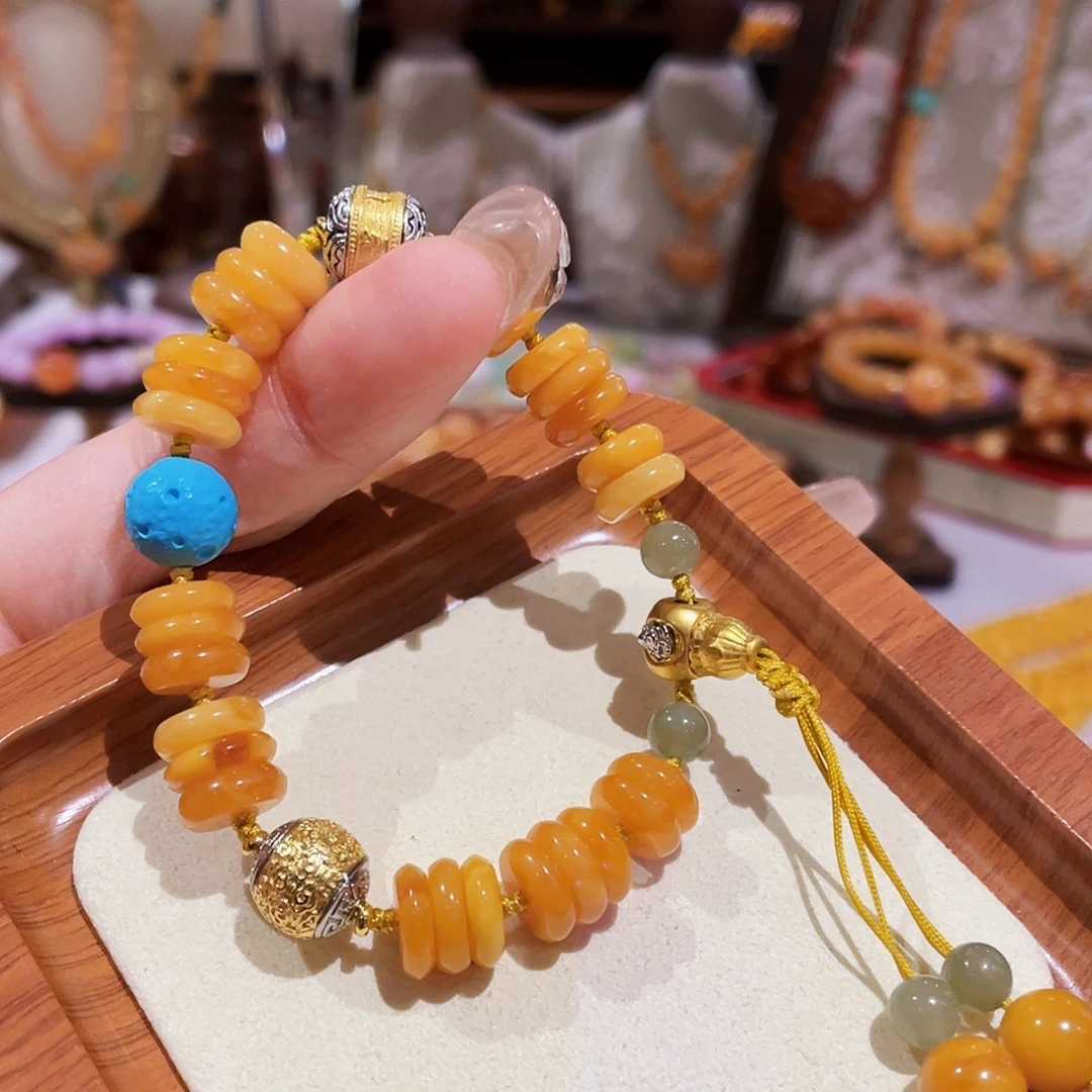 蜜蜡未镶嵌手链手串