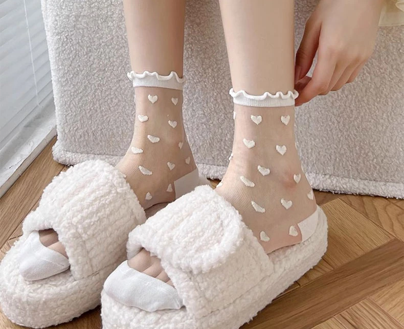 夏季新款女袜薄款水晶袜子网红潮袜2025爆款中筒袜子女玻璃丝袜