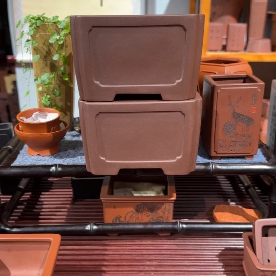 用***3紫砂花盆原矿紫泥