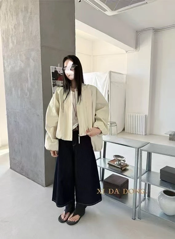 拉链女春季韩版型刺绣短外套时尚女士女装短款百搭休闲