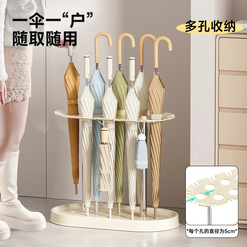 橱明星雨伞收纳架落地式玄关可沥水置物架家用不锈钢简约风伞架