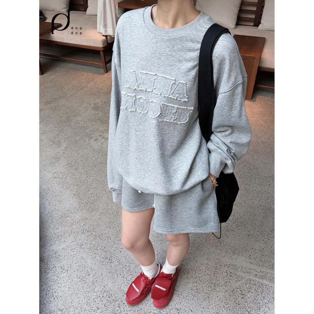 ANNAMOOER2025春夏简约圆领卫衣半裙套装女dopdop买手店