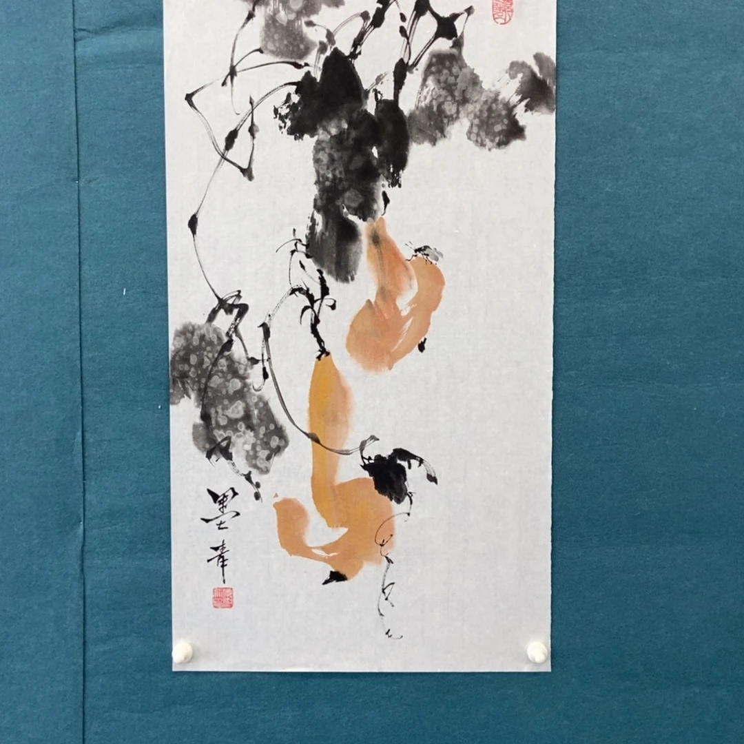 澹***水国画墨鱼精品墨鱼精品