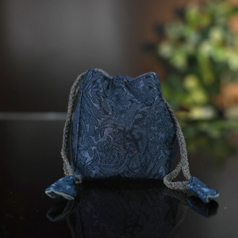 【墨舍好物】提花布蓝杯袋（yd8）景德镇手工茶道精美陶瓷纯手工天青