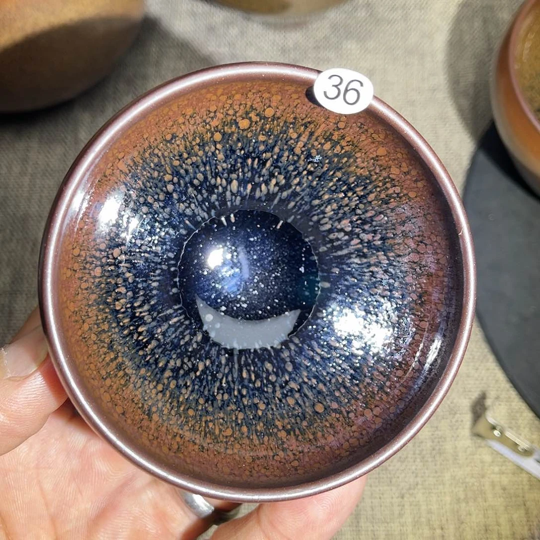 茶盏龙窑柴烧兔豪小钵器型7.5口径
