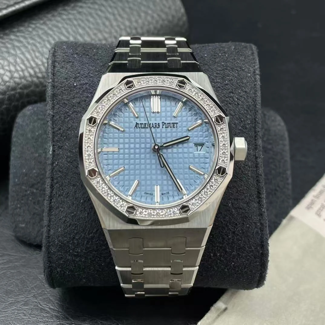 未使用 Audemars Piguet/爱彼 劳大/15551st冰蓝圈钻/25年全套
