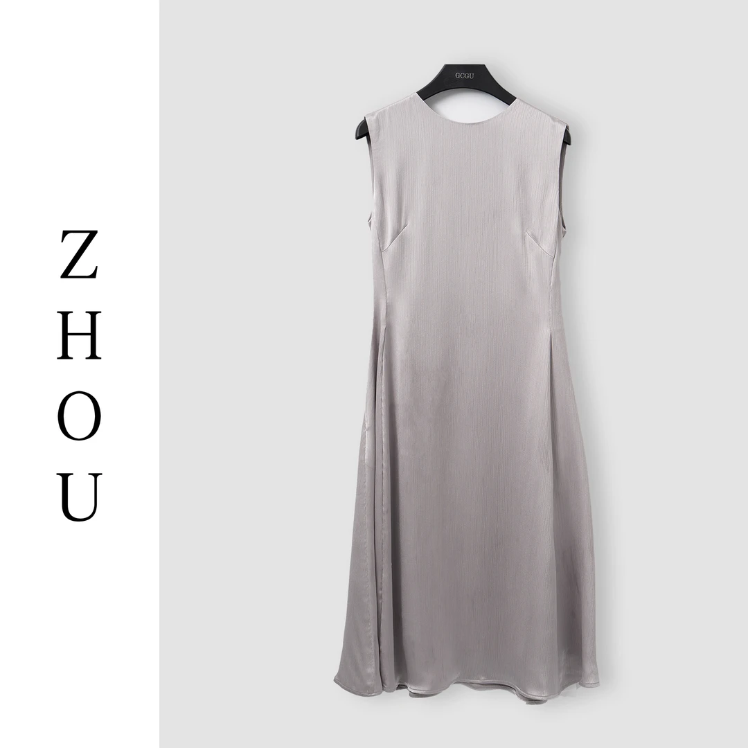 灰色通勤日常连衣裙-21724
