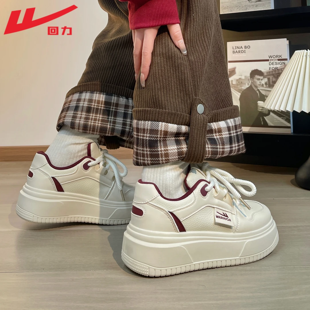 回力2025休闲百搭春季小白鞋甜酷韩版低帮学生厚底小众休闲板鞋潮