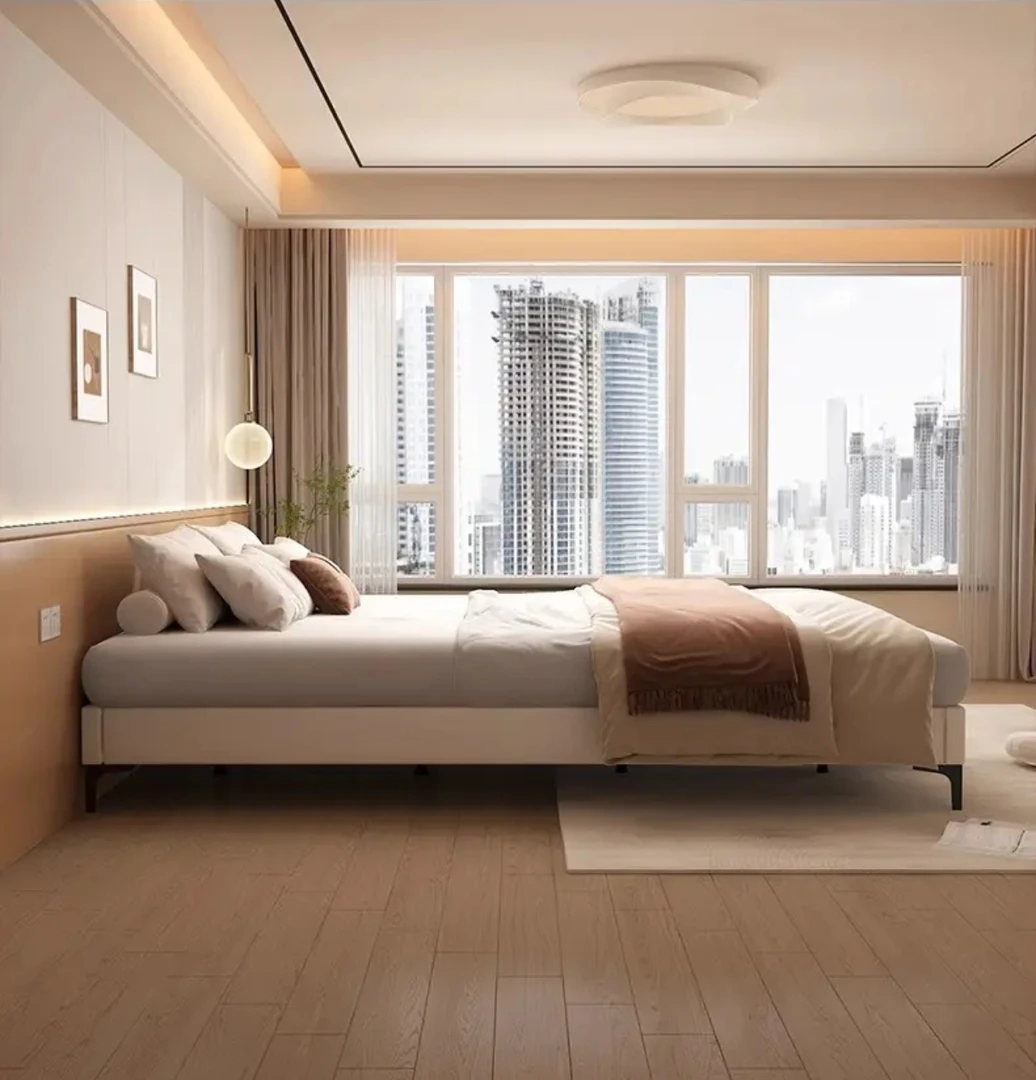 全实木地台床2025新款家用卧室小户型无床头实木床榻榻米排骨架床