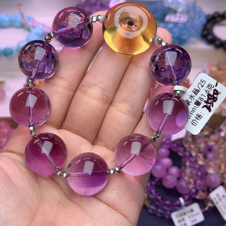 手链水晶未镶嵌18+巴西紫水晶设计款