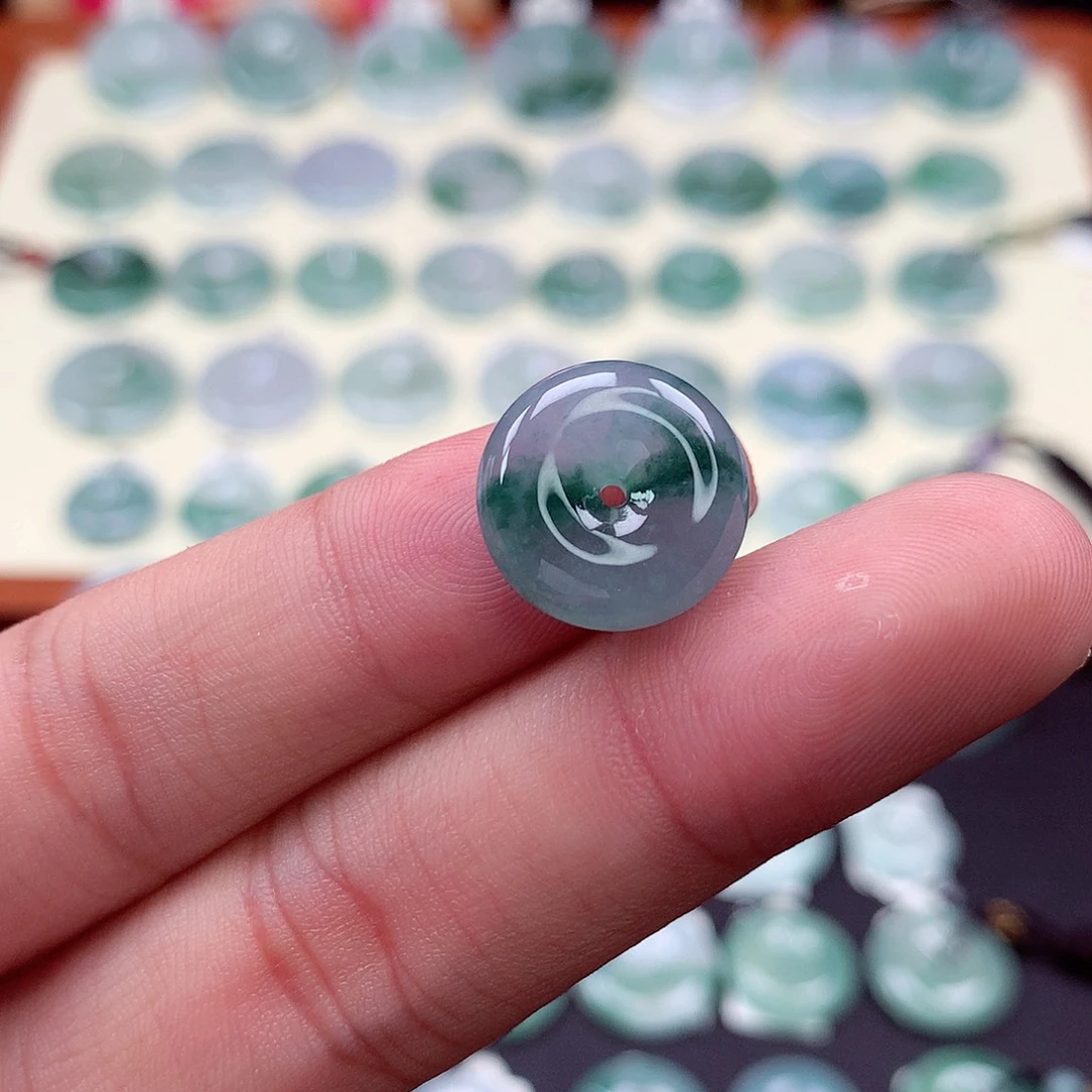 翡翠未镶嵌颈饰20 尺寸15-5.7