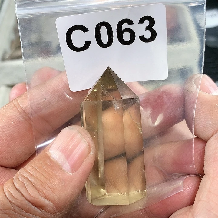 黄晶天然水晶柱子C063未镶嵌西**?