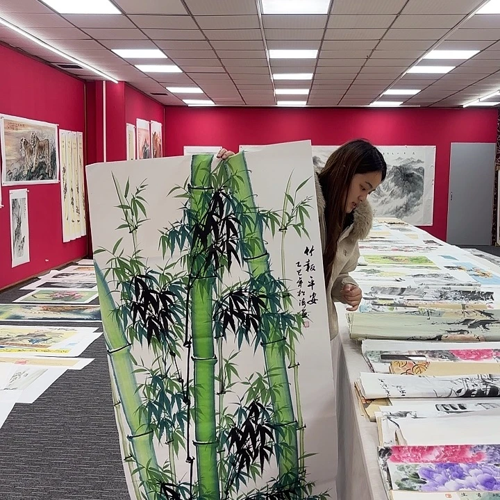 国画竹子图画作品
