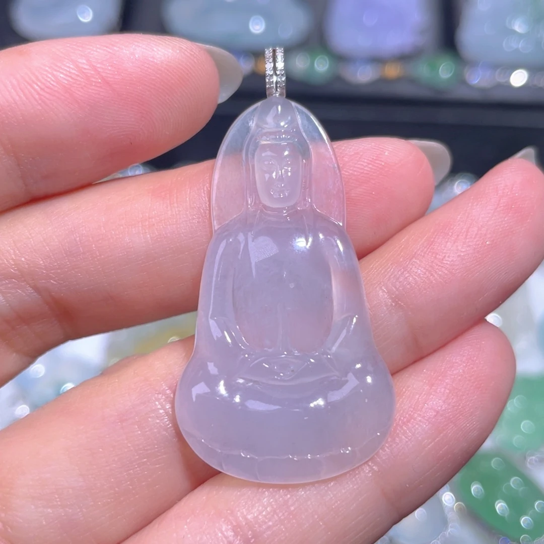 颈饰18K金镶嵌翡翠翡翠