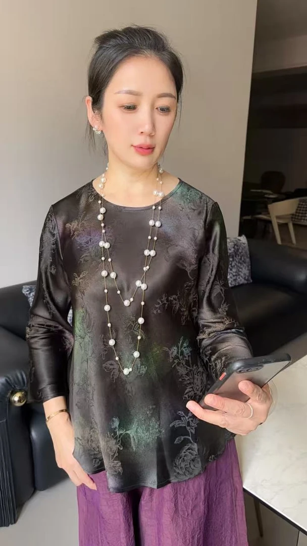 桑蚕丝香云纱国风女装专拍链接
