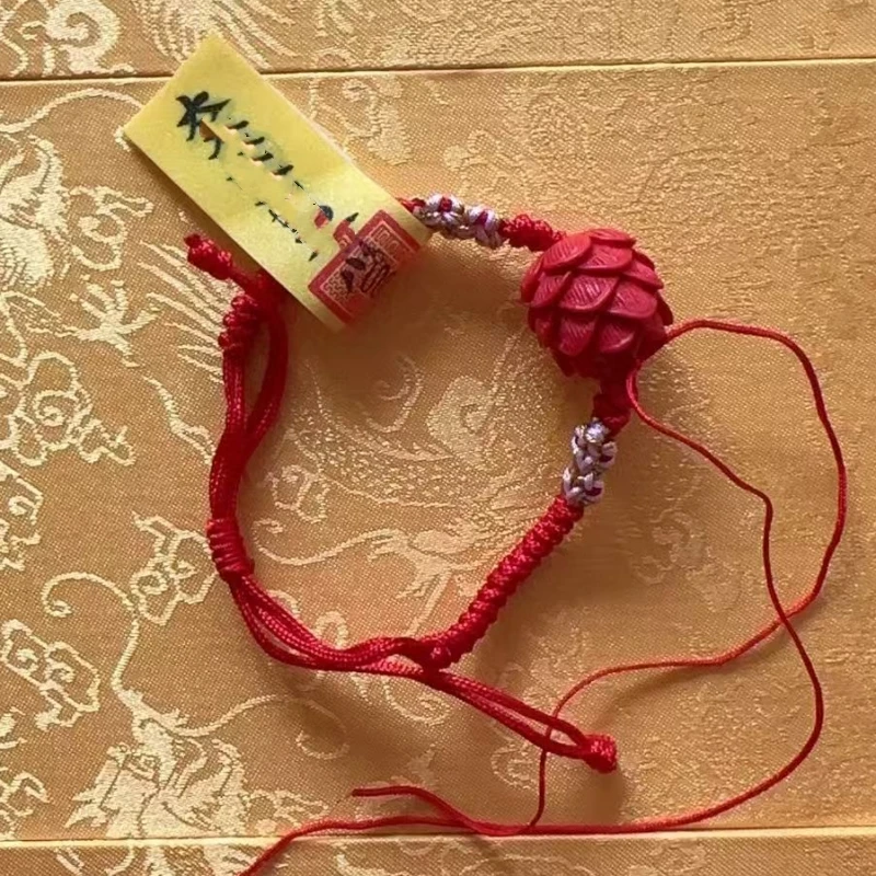 非金属亚克力手链 于老师推荐爱心红色编织绳子彩绳金刚结红手绳