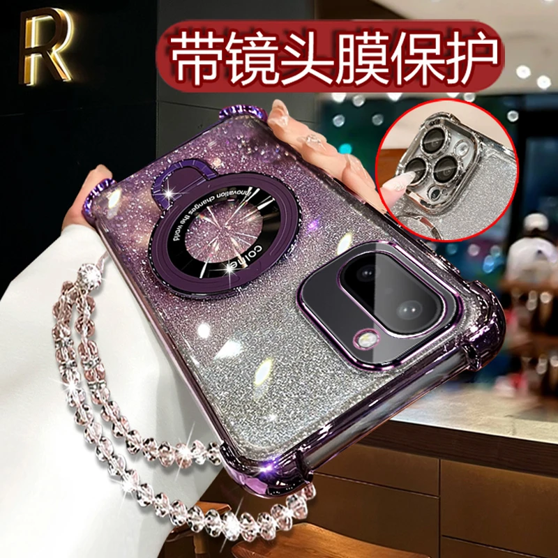 适用一加Ace6T网红手机壳女款 个性潮磁吸支架PLR110镜头全包防摔