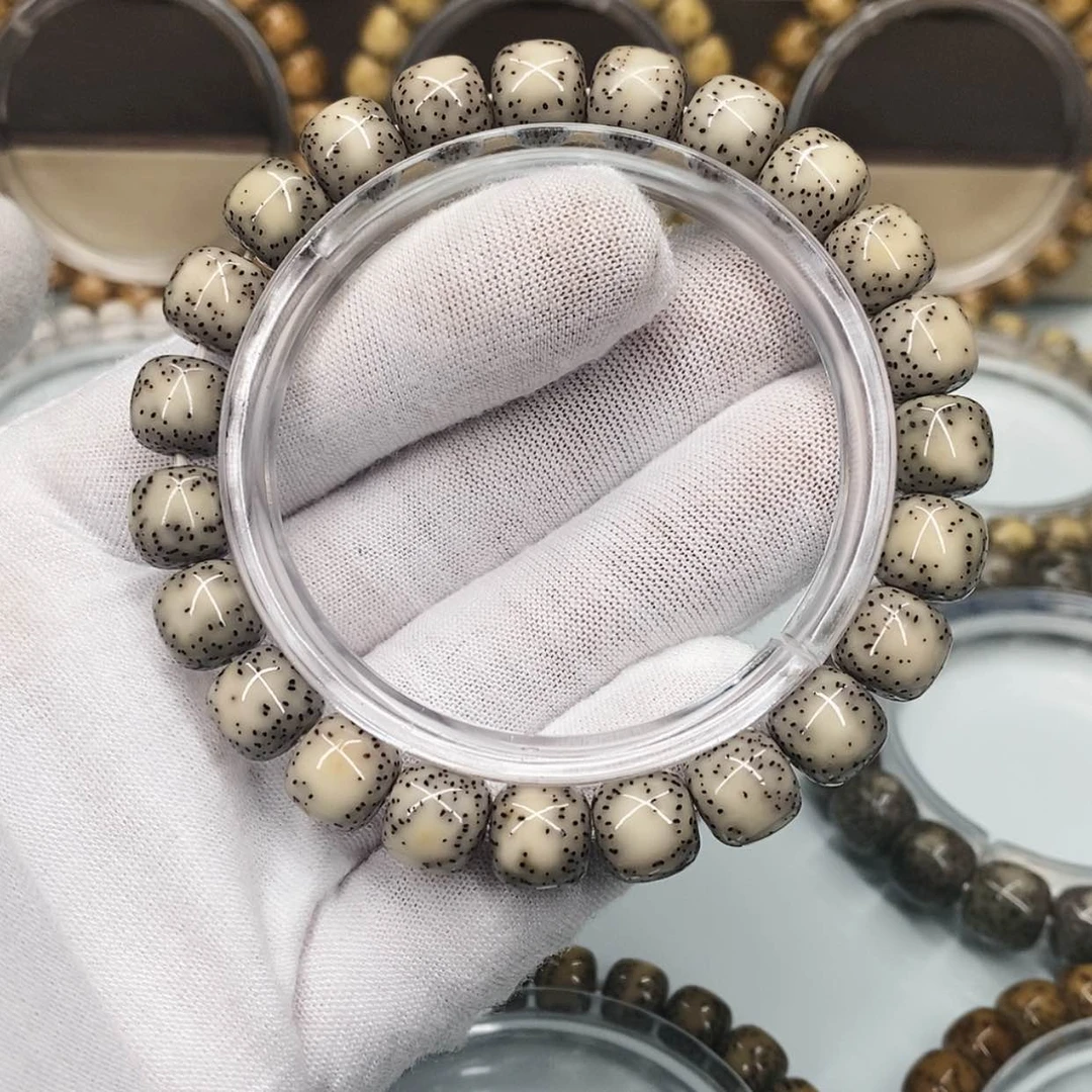 【闪购商品】手串星月菩提9×10一物一图原生态同枝糯冰大留白