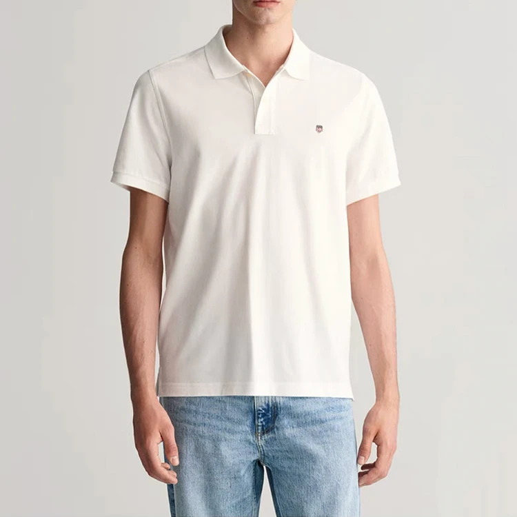 NT男士翻领衫运动白色休闲时尚夏季透气经典纯色商务简约