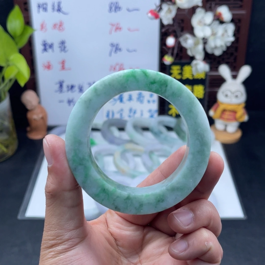 定制翡翠未镶嵌53-59正圈手镯