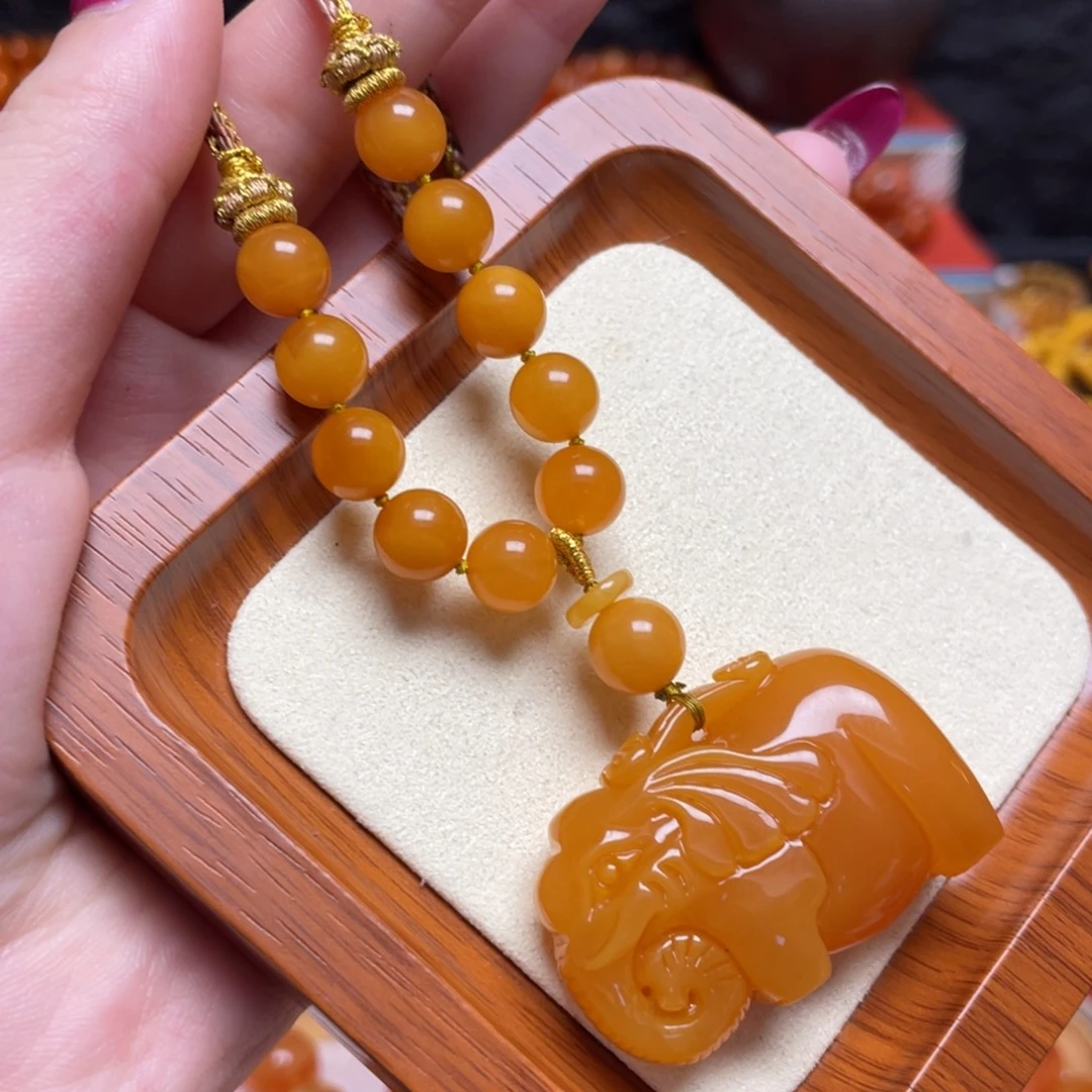 蜜蜡未镶嵌颈饰项链