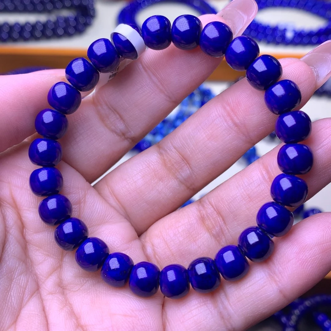 青金石未镶嵌手串8m