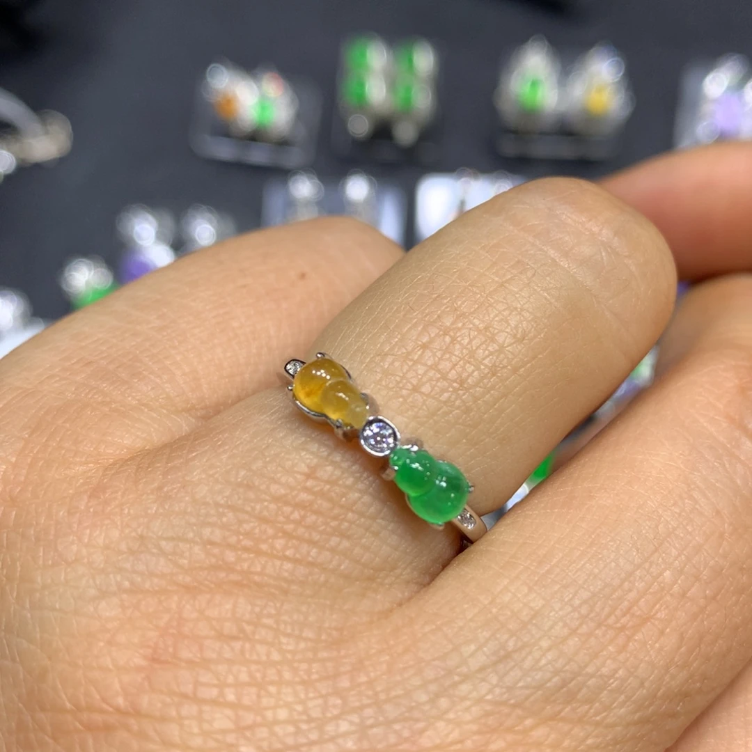 定制翡翠银S925镶嵌时尚买断不退